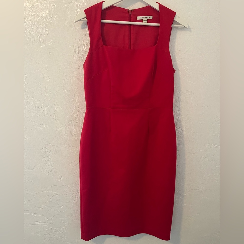 Banana Republic RED Sheath Dress Size 4.